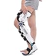 ROM Hinged Knee Foot Support Brace Orthosis Joint Stabilizer, Knee Ankle Foot Orthosis Support, Adjustable Post Op Knee Full Leg Immobilizer Protector Splint for Osteoarthritis, Protect Knee Joint