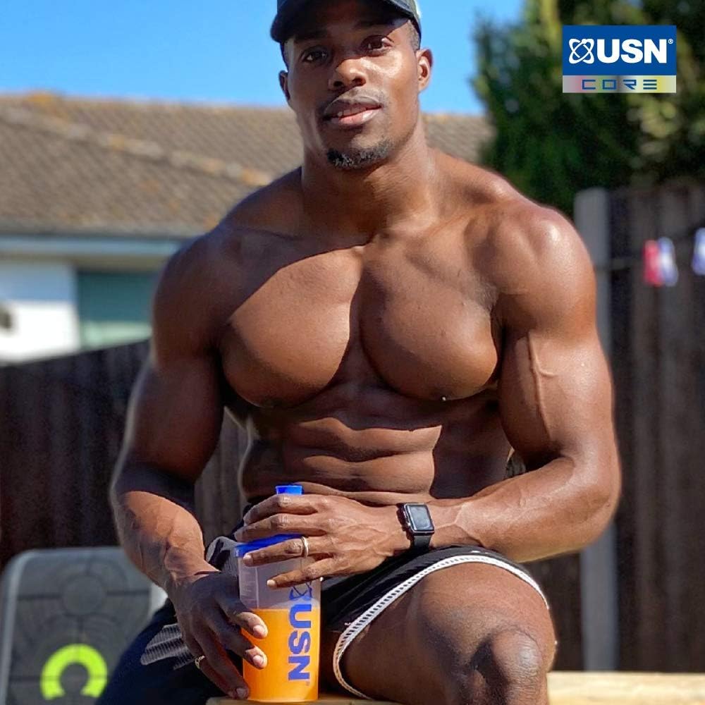 USN BCAA Power Punch Energy, Eaa's with Caffeine, Intra Workout Mango Orange, 36 Servings 400 g, Orange Mango+, 400 g (Pack of 1) - Image 5
