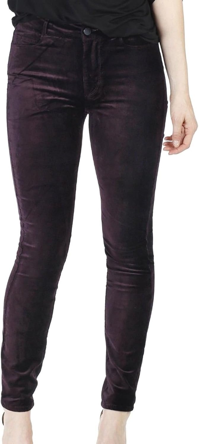 purple velvet jeans