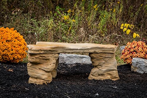 Cast Stone Petrified Rock Bench Commercial Grade Concrete Benches