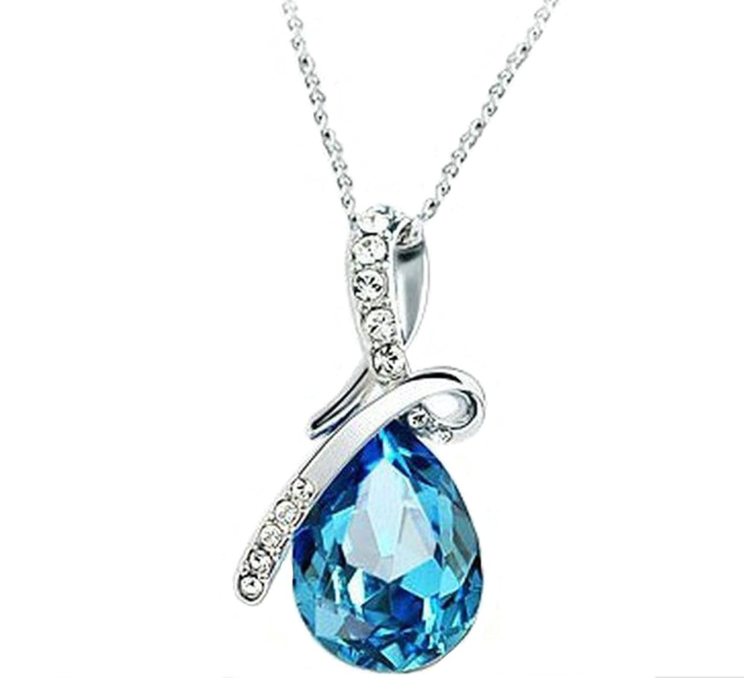 valentine gift by shining diva jewellery set for women (blue)(rcmb216)