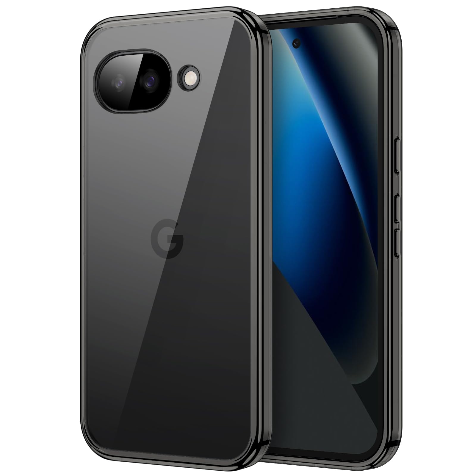 JETech Case for Google Pixel 10a, Non-Yellowing Shockproof Bumper Protective Phone Cover, Anti-Scratch Hard PC Back (Black)