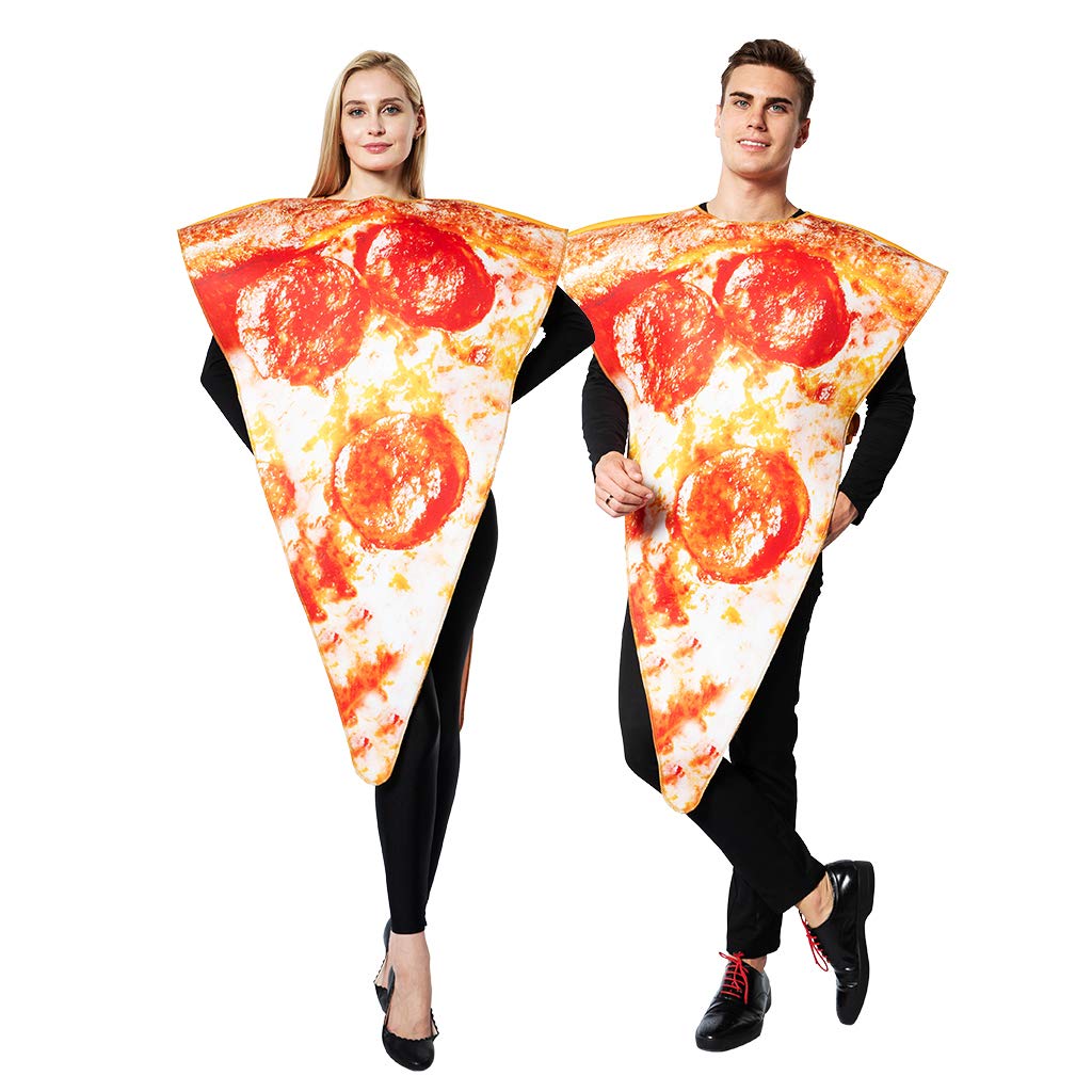 EraSpooky Unisex Food Pizza Costume Fancy Dress Halloween Party Funny Outfit for Adult Men Women