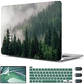 CISSOOK Compatible with MacBook Pro 13 inch Case M2 A2338 with Touch Bar 2023 Release, Forest Hard Shell Case with Keyboard Cover +Screen Protector for Pro 13 2025-2020 A2338 M1 A2251 a2289, Forest