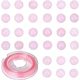 CMBYN 4mm 200pcs Natural Stone Round Beads Pink Rose Quartz Genuine Stone Beading Loose Gemstone DIY Charm Smooth Beads for Bracelets Necklaces Earrings Hole Size 1mm (Pink Rose Quartz 4mm)
