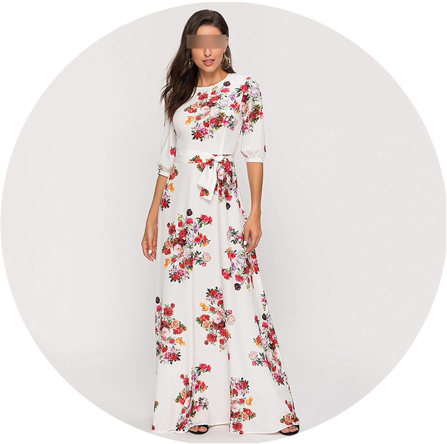 long sleeve white sundress