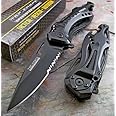 TAC Force 8" Assisted Open Police Black Bottle Opener Tactical Pocket Knife New! a Great Gift