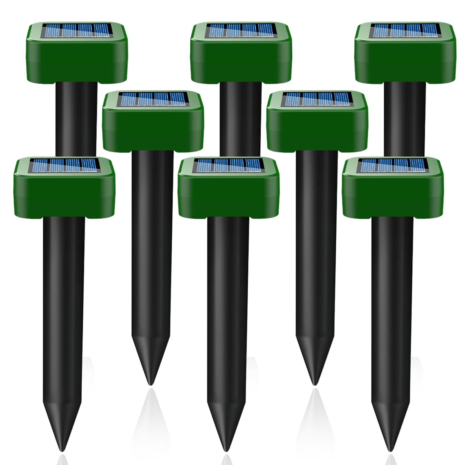 Photo 1 of 2025 8Pack Mole Repellent Solar Powered Vole Repellent Outdoor Ultrasonic Moles Stakes for Lawn Garden,Waterproof Mole Sonic Spikes,Get Rid of Gopher Groundhog Chipmunk