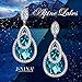 J.NINA Blue Drop Earrings Women's Drop & Dangle Earrings Cystal Drop Earrings for Women Gifts for Anniversary Birthday Gifts for Women Wife Daughter Girlfriend Girls Sister Mother her