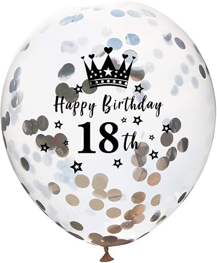 Doitsa 10pcs Ballons Confettis Decoration Pour Anniversaire Fete Festival Ballon De Latex De 12 Pouces Ballon De Joyeux Anniversaire 18 Ans Argent Amazon Fr Cuisine Maison
