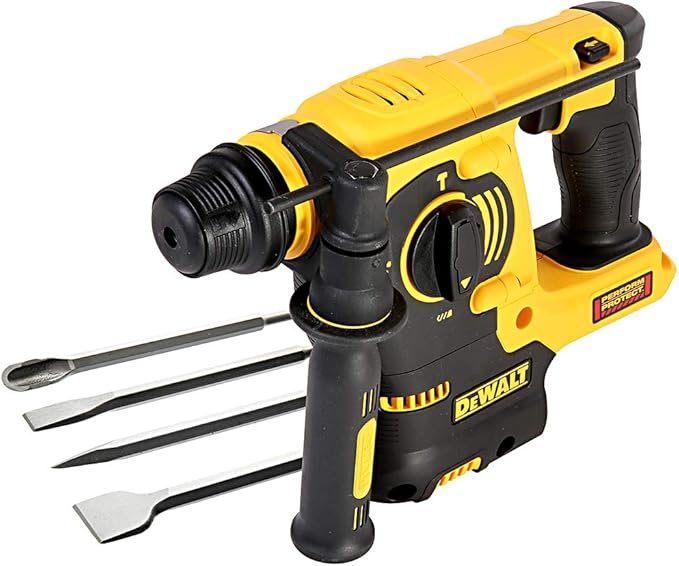 DeWalt DCH253 18V SDS Plus Rotary Hammer Drill with 4 Piece SDS Chisel