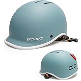 Exclusky Bike Helmet for Adults,Adjustable Cycling Helmet for Men & Women Safety Certified Bicycle Helmet for Commuting, Road Biking, Skating with USB Rechargeable Rear Light