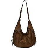 RJDBBD Women Vintage Suede Fringe Hobo Bag Tote Shoulder Bag Crossbody Bag and Hippie Western Cowgirl Purse Shoulder Bag