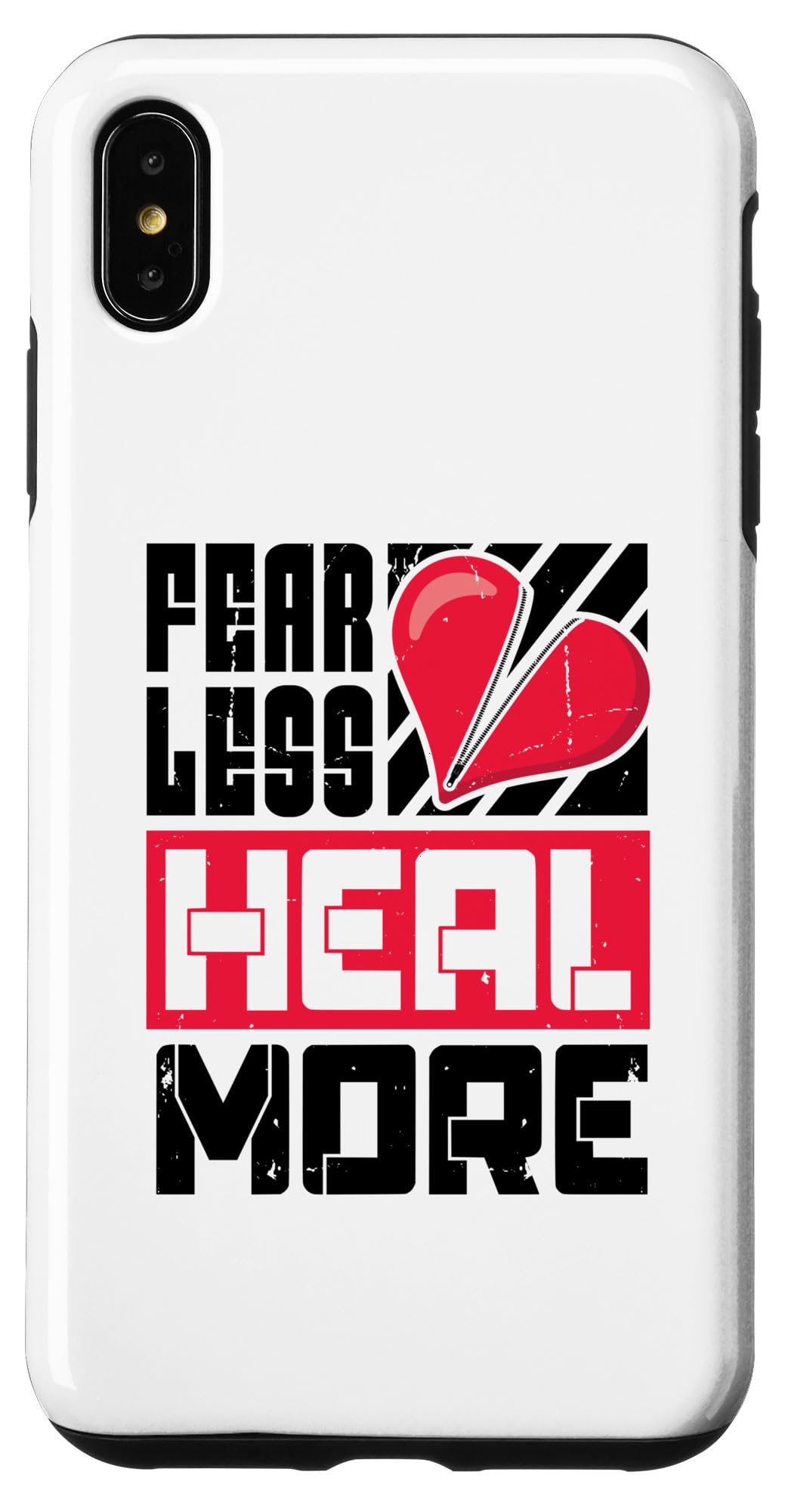 Fear Less Heal More - Open Heart Surgery Case for iPhone XS Max