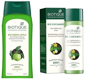 Buy Biotique Green Apple Shampoo And Conditioner 400ml And