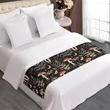 Morbuy 3D Mushroom Bed Runner 50x210cm for Stylish Bedroom Decor view 2
