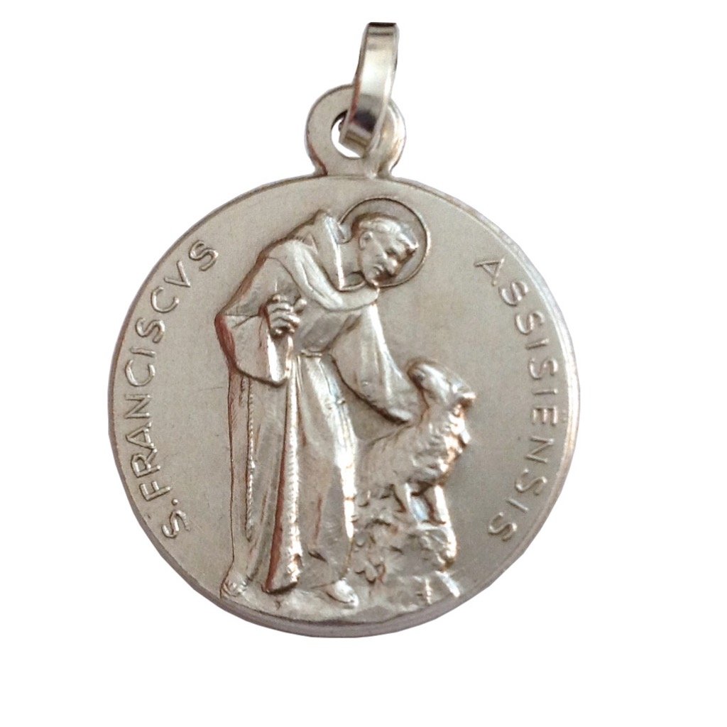 I G J 925 Sterling Silver Saint Francis from Assisi Medal - Patron of Europe