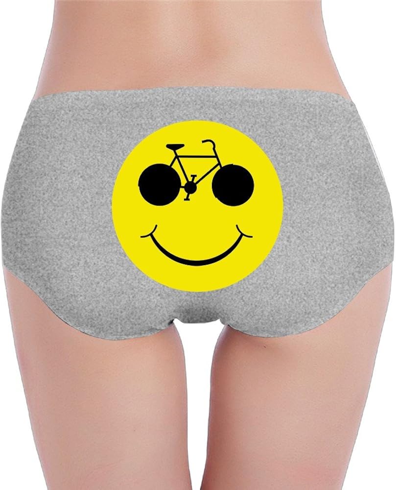 Smiley Bike Bicycle Cycling Biking Panties Thongs for Women