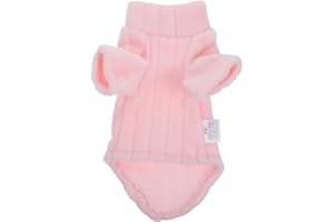 WATIIFUFU Sphynx Cat Clothes Winter XS Soft Coral Fleece High Neck Warm Coat Sleeves Skin-Friendly Pet Apparel