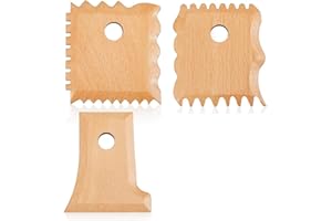 Juinrinet 3 Pieces Pottery Tools Ceramic Rib Pottery Trimming Tools Foot Shaper for Pottery Carving Clay