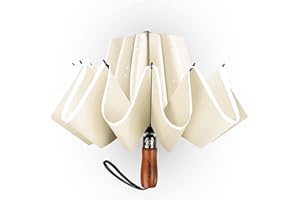 Lejorain Golf Large Inverted Umbrella - Black Big Windproof Heavy Duty Upside Down 54in Compact Car Automatic Folding Reflective Umbrella