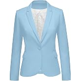 LookbookStore Blazers for Women Business Casual Long Sleeves Suit Jackets | Classic Notched Lapel, Tailored Fit, Functional Flap Pockets, Professional Office, Dressy Work Blazer, Winter Fall Outfits