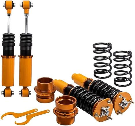 Amazon Co Jp 車のショックアブソーバー ショックアブソーバストラットフィットマツダmazdaspeed6 6 03 07 Coiloverのサスペンションキットショックアブソーバフロントとリア ホーム キッチン