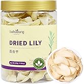 Baihuatang Natural Dried Lily Bulbs 200g (7oz) Herbal Tea, Dried Lily Buds Bulbs Bai He Lilies for Tea, Cooking, Porridge, Sulfur Free, No Additives 百合干龙牙百合 银耳莲子百合羹原料