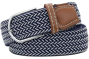 Huyfhksd Mixed Color Woven Stretch Braided Belts for Men and Women Fashion Elastic Belts