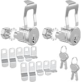 Mailbox Lock(2 Pack), Universal Front Door &amp; Curbside Mailbox Locks with Keys Replacement - Easy to Install Mail Box Lock with 2 Keys Set, Almost All Locking Mail Boxes, Durable and Secure (2)