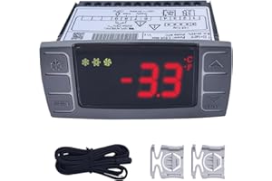 CWDA Dixell XR02CX-4N1F1 Refrigerator Digital Thermostat Controller 120V/50-60Hz with 1 NTC Probe for FRIDGES FREEZERS Heating Appliances