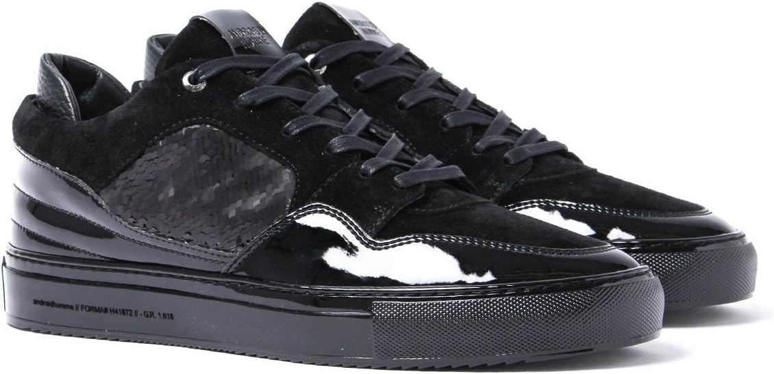 Android Homme Omega Low 117 Black Low Top Trainers