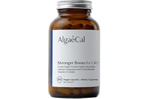 AlgaeCal - Clinically Supported Plant Based Calcium Supplement, Vitamin D3 (1000 IU) for Bone Strength. Contains 13 Trace Min