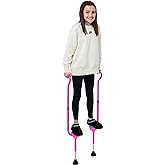 Flybar Maverick Walking Stilts for Kids - 5 Adjustable Height&rsquo;s, Sturdy, Easy Assembly, Wide Non-Slip Rubber Bottom Tip, Foam Grips, Outdoor Toys for Kids 5+, 190 lbs