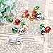 Pengxiaomei 200 PCS Craft Bells, Colorful Jingle Bells Christmas Bells, Jingle Bells for Crafts Party & Festival Decorations and Jewelry Making (0.4 Inch, 0.6 Inch)
