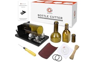 Genround Bottle Cutter, Upgrade 2.1 Glass Bottle Cutter Glass Cuttting Machine for Round Square and Neck Glass Cutting Tool for DIY Projects