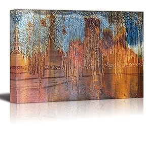 Abstract Canvas Art - Stalactite with Rusty Texture - Giclee Print Modern Wall Art | Stretched Gallery Wrap Ready to Hang Home Decoration - 12x18 inches