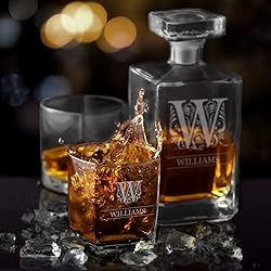 Maverton Whiskey Set with 2 Glasses for man