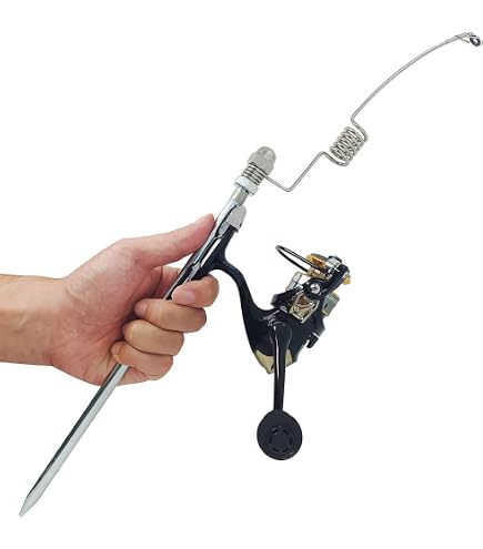 6 Coil Stainless Elastic Fishing Rod and Mini 4.3:1 Spinning Reel Combos