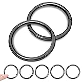 10Pack 2" Large Round Carabiner Clips, Metal Spring