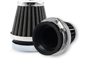 MUYI 2 Pack 2.05inches Motorcycle Air Filters Round Tapered Clamp-on Pod Intake Filter Cleaner for Dirt Bike ATV Moped Pit Bike Scooter Vintage(52mm)