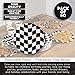 BLUE PANDA 80 Pack Race Car Checkered Flag Paper Plates for Boys Racing Birthday Party Supplies (9 x 9 In)
