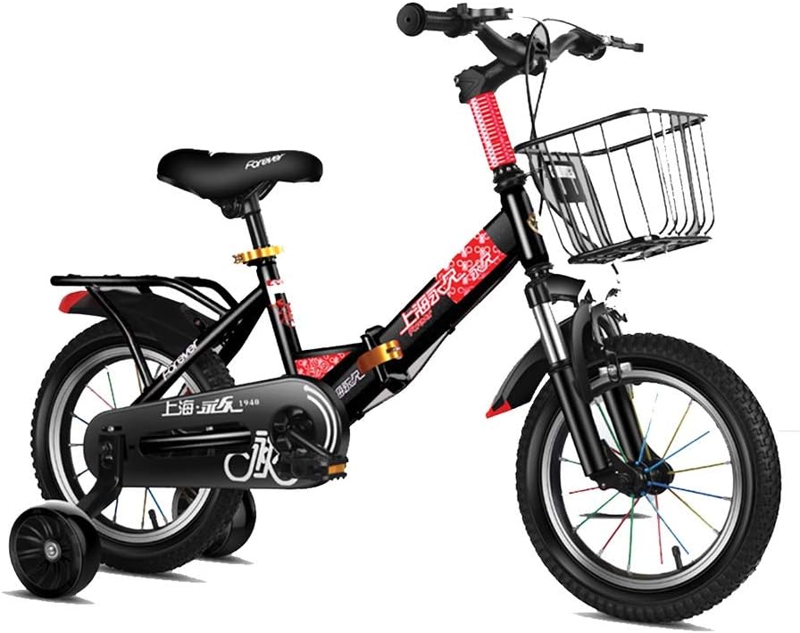Amazon Com Baomei Kids Bike Kids Bikes Children S Bicycle 12 14 16 18 Inch Boys And Girls Cycling Suitable For Children 2 13 Years Old Red Pink Black Sports Outdoors