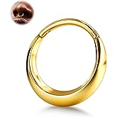 BodyBonita Septum Rings 16G - 316L Stainless Steel Nose Rings Hoops for Men Women Septum Piercing Jewelry 8 mm 10 mm