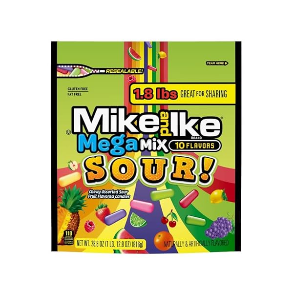 MIKE AND IKE, MEGA MIX SOUR, 28.8 OUNCE