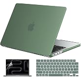 EooCoo Case for MacBook Pro 14 inch M5-M1 Pro/Max 2026-2021, Matte Green | Secure Grip, Bump-Resistant, Sleek Hard Shell Protection, Keyboard Cover &amp; Screen Protector Included, For Work &amp; Study