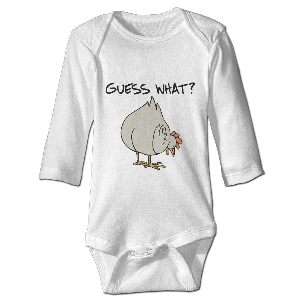 Apparel Db95ur 6p Newborn Baby Girls Boys Long Sleeve Jumpsuit Warm Guess What Chicken Butt Cotton