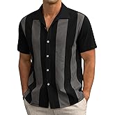 Askdeer Men's Linen Shirts Short Sleeve Button Down Shirts Casual Vacation Beach Summer Tops