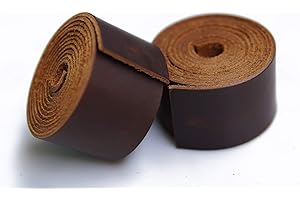 Jeereal Full Grain Leather Strap 2.0mm Thick Cord Braiding String for Crafts/Tooling/Workshop Handmade (Red Brown, 1"x60")