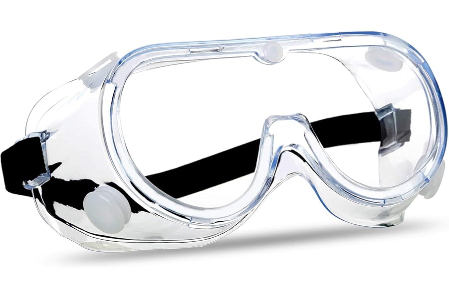 Super More Anti-Fog Protective Safety Goggles Clear Lens Wide-Vision